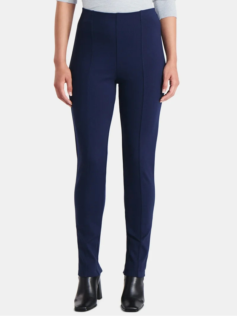 Time and Tru Women's Ponte Knit Skinny Pants, 29" Inseam, Sizes XS-XXL | Walmart (US)