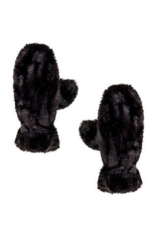 Apparis Coco Faux Fur Mittens in Noir from Revolve.com | Revolve Clothing (Global)