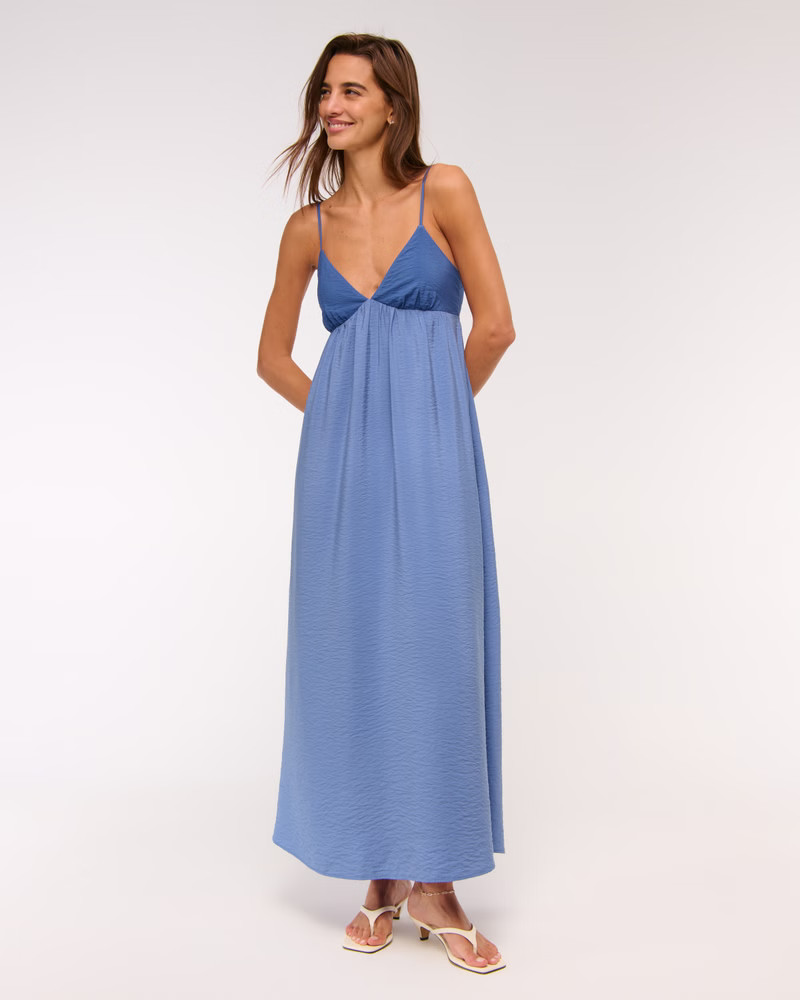 Bra-Free Clasp-Back Flowy Maxi Dress | Abercrombie & Fitch (US)