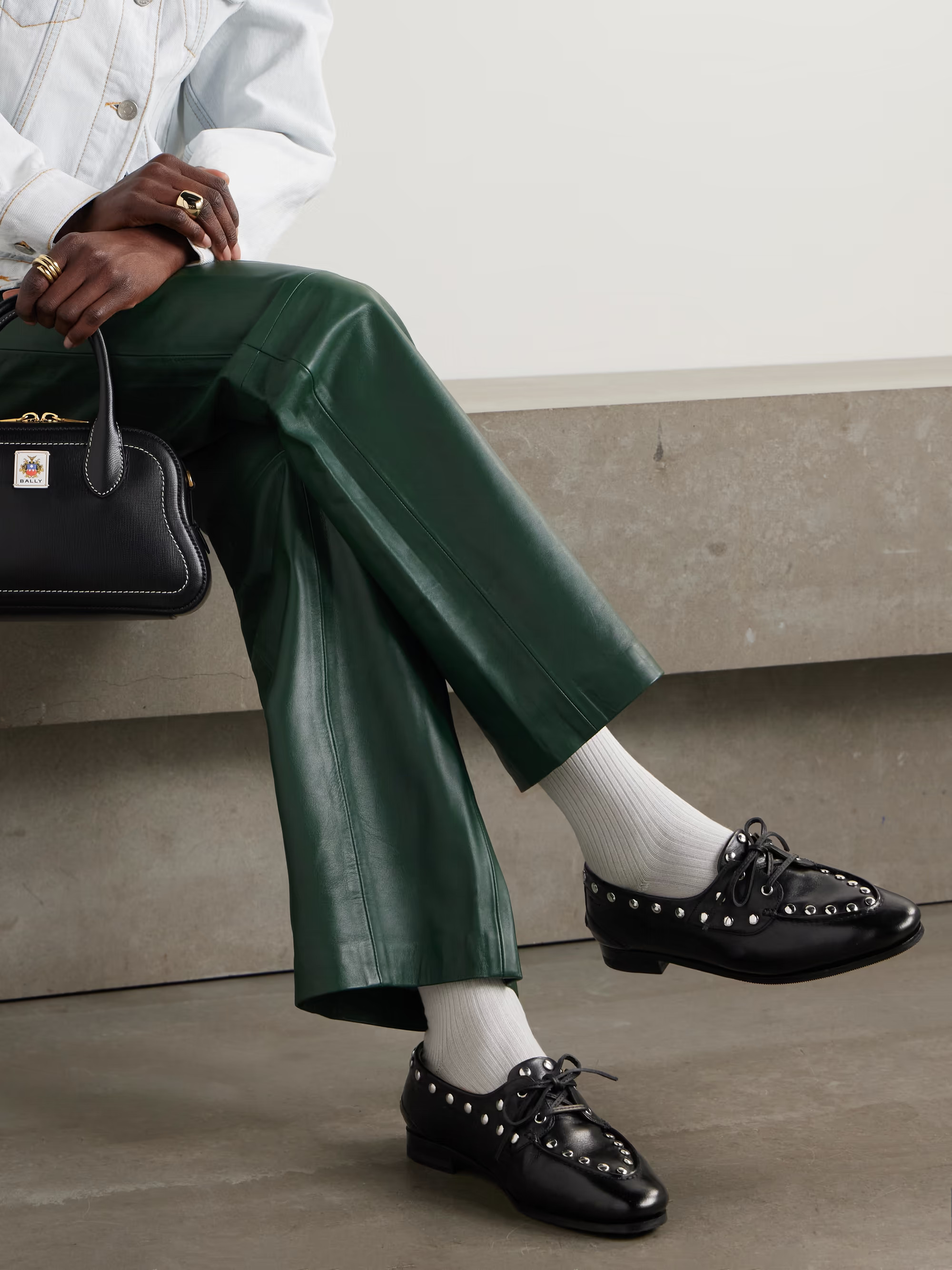 Pathy studded leather loafers | NET-A-PORTER (US)