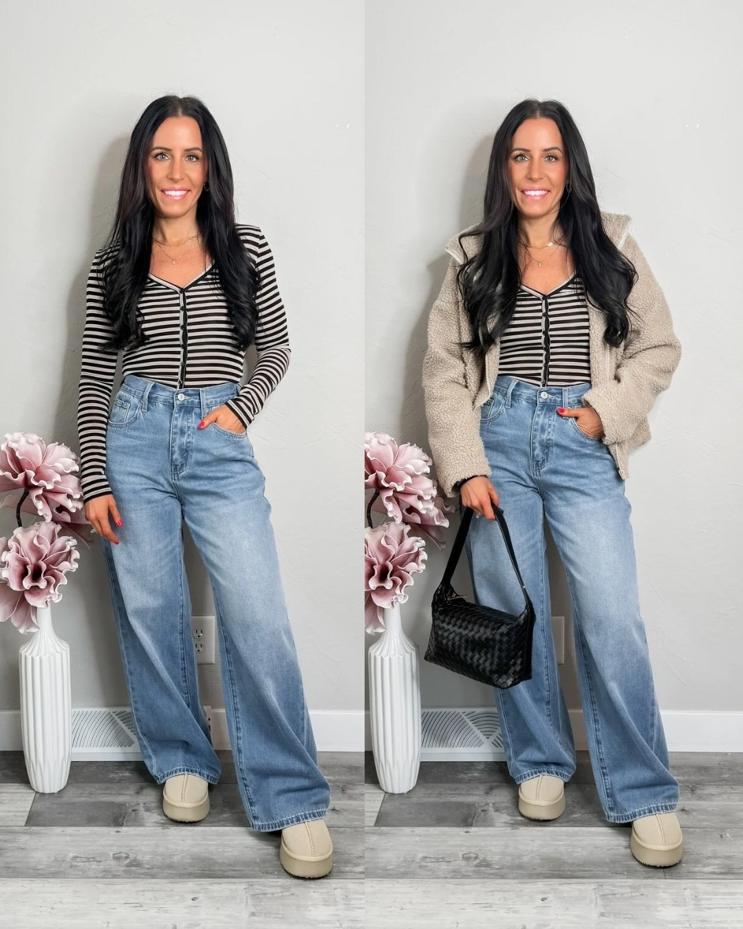 These adjustable cinch waist jeans are so dang good 👏 so comfortable! And the cardigan is so cute and comfy, never met a stripe I didn’t like! Both on cyber Monday sale! 

Wearing 24 in jeans and small in top.

Grwm, outfit of the day, winter outfit, casual outfitt


#LTKSaleAlert #LTKCyberWeek #LTKFindsUnder50