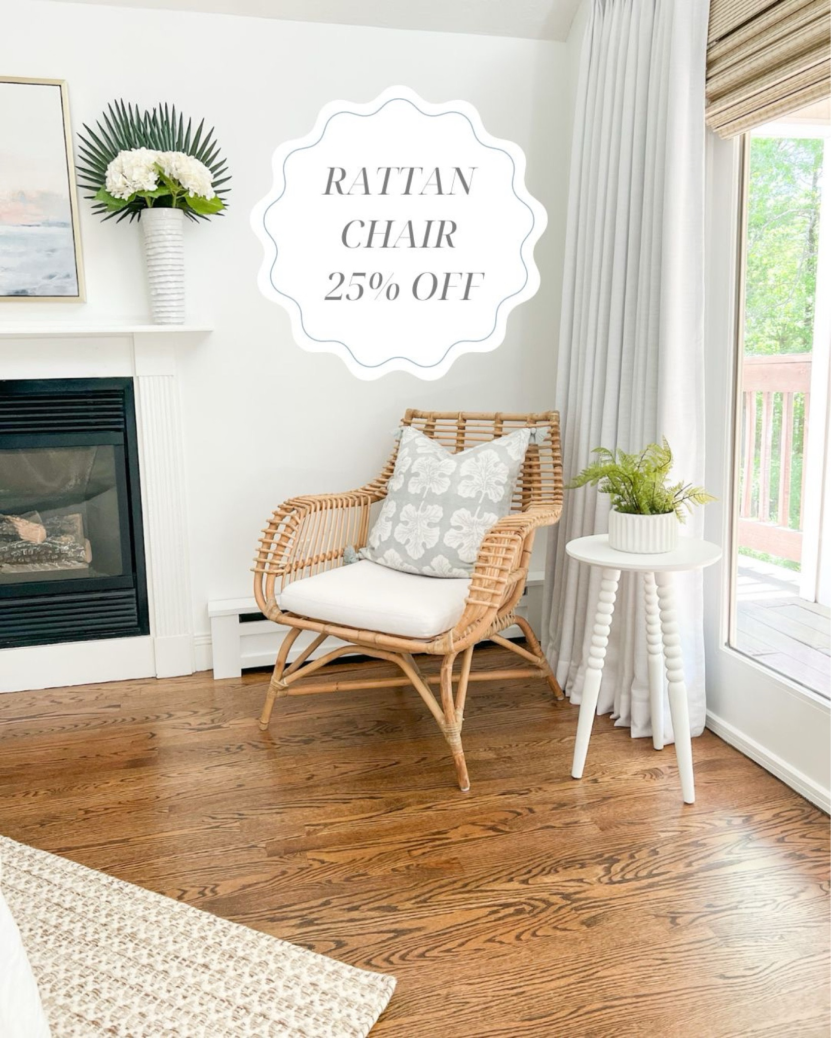 My rattan bedroom chair is currently more than 25% off and a great price for such a high-quality accent chair!

Rattan chair, bedroom chair, living room chair, Venice chair, accent chair, coastal chair, coastal bedroom furniture, coastal home decor, coastal decor, coastal furniture, beach home, beach house style, neutral chair, neutral bedroom, neutral home, Serena & Lily home, faux plant, coastal artwork, beach artwork, Ballard designs art, Amazon curtain rod, gold curtain rod, woven shades, white vases, artificial fan palm leaf, artificial hydrangeas, Amazon hydrangeas, round fluted flower pots, pastel sunset art, wool beige rug, coastal rug, bedroom rugs, 8x10 rugs, Amazon drapes, Amazon curtains, white curtains, coastal drapes, bedroom curtains, block print leaves throw pillow, floral paisley throw pillow, white accent table, Amazon side table, spindle table, white side table, Eden martini table, Venice rattan chair cushion, Venice rattan chair 

#LTKhome #LTKsalealert #LTKfindsunder100