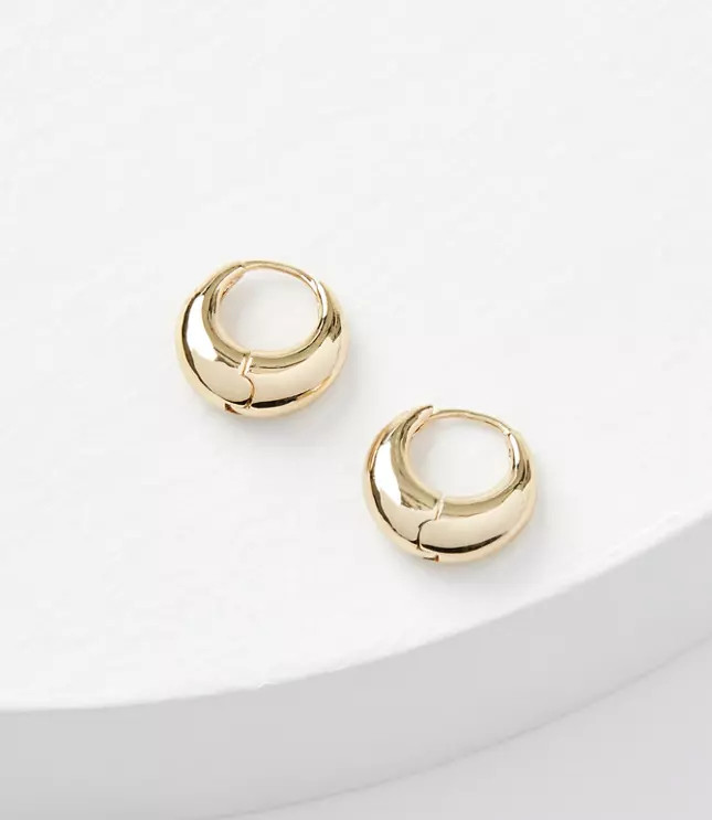 Rounded Hoop Earrings | LOFT