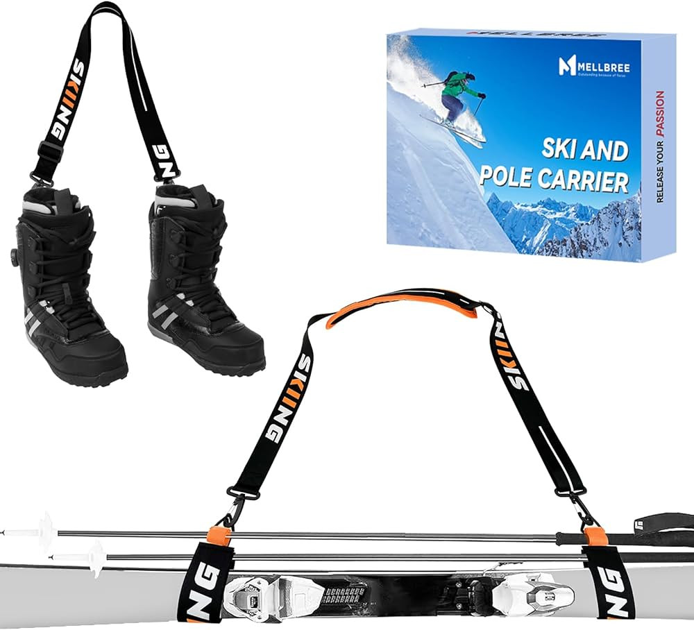 Mellbree Ski & Pole Carrier Straps, Shoulder Sling with Cushioned for Easy Transportation of Your... | Amazon (US)