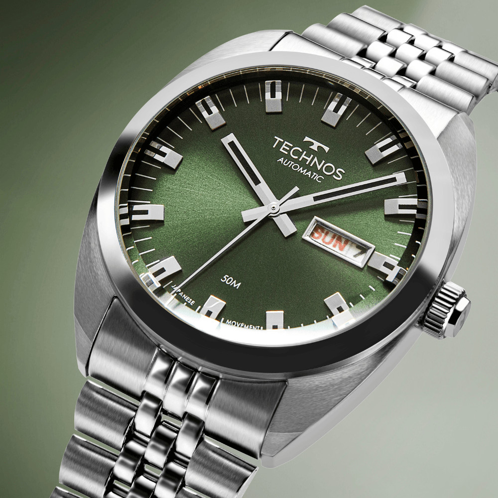 Relógio Technos Masculino Automatico Prata - 8205OO/1V | Technos BR