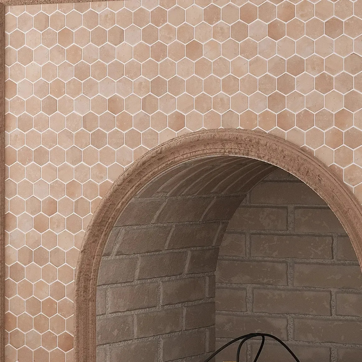 Sagrada Recycled Glass Clay Hexagon Mosaic Tile | Tile Club | Tile Club