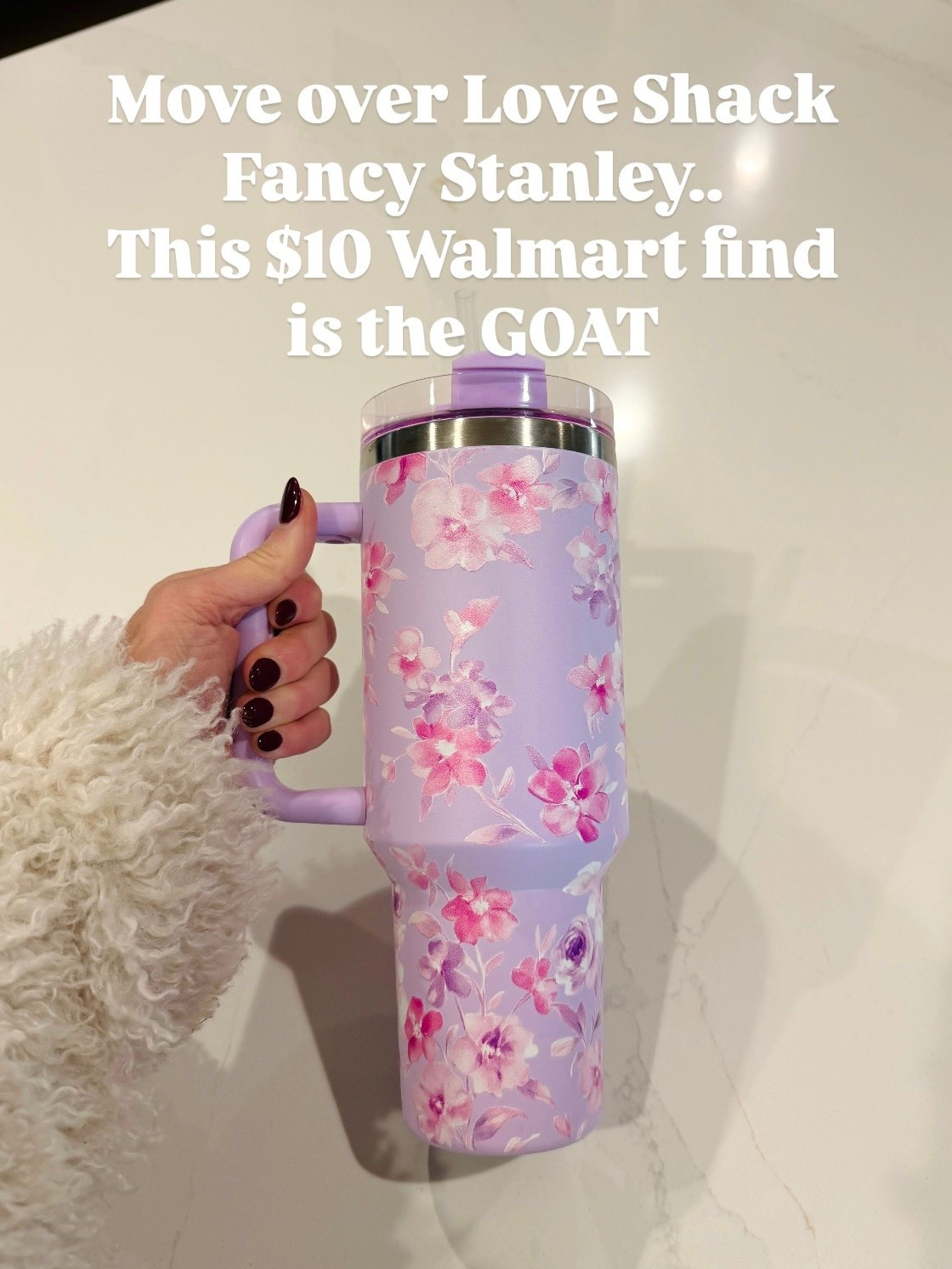 Walmart $10 love shack fancy tumbler