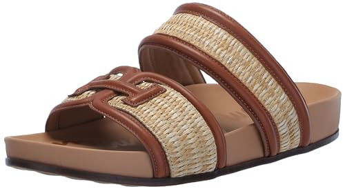 Sam Edelman Women's Rowan Slide Sandal Dark Natural/Rich Cognac 5.5 Medium | Amazon (US)