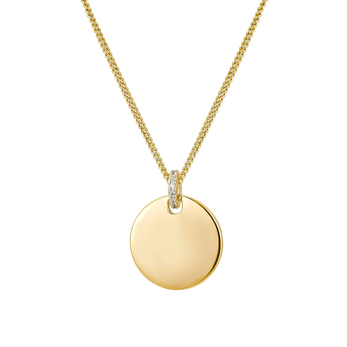 Circle Pendant Custom Engraved Necklace - Ahava J | Ahava Jewels