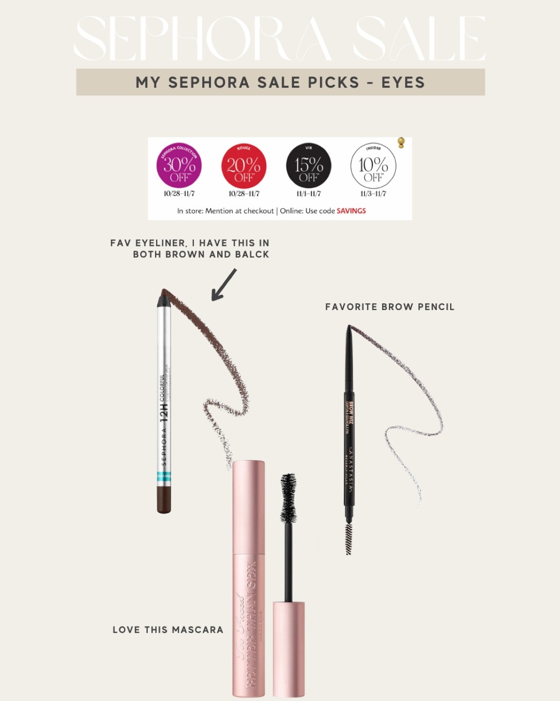 Sephora sale favorites for the eyes! 

#LTKsalealert #LTKunder50 #LTKbeauty
