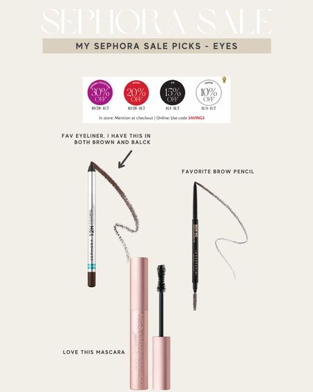 Sephora sale favorites for the eyes! 

#LTKsalealert #LTKunder50 #LTKbeauty