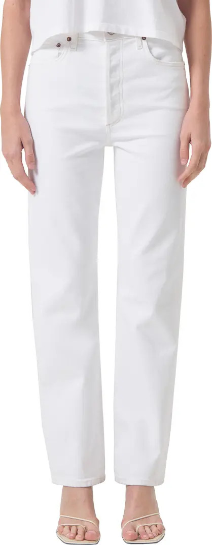 '90s Pinch High Waist Straight Leg Organic Cotton Jeans | Nordstrom