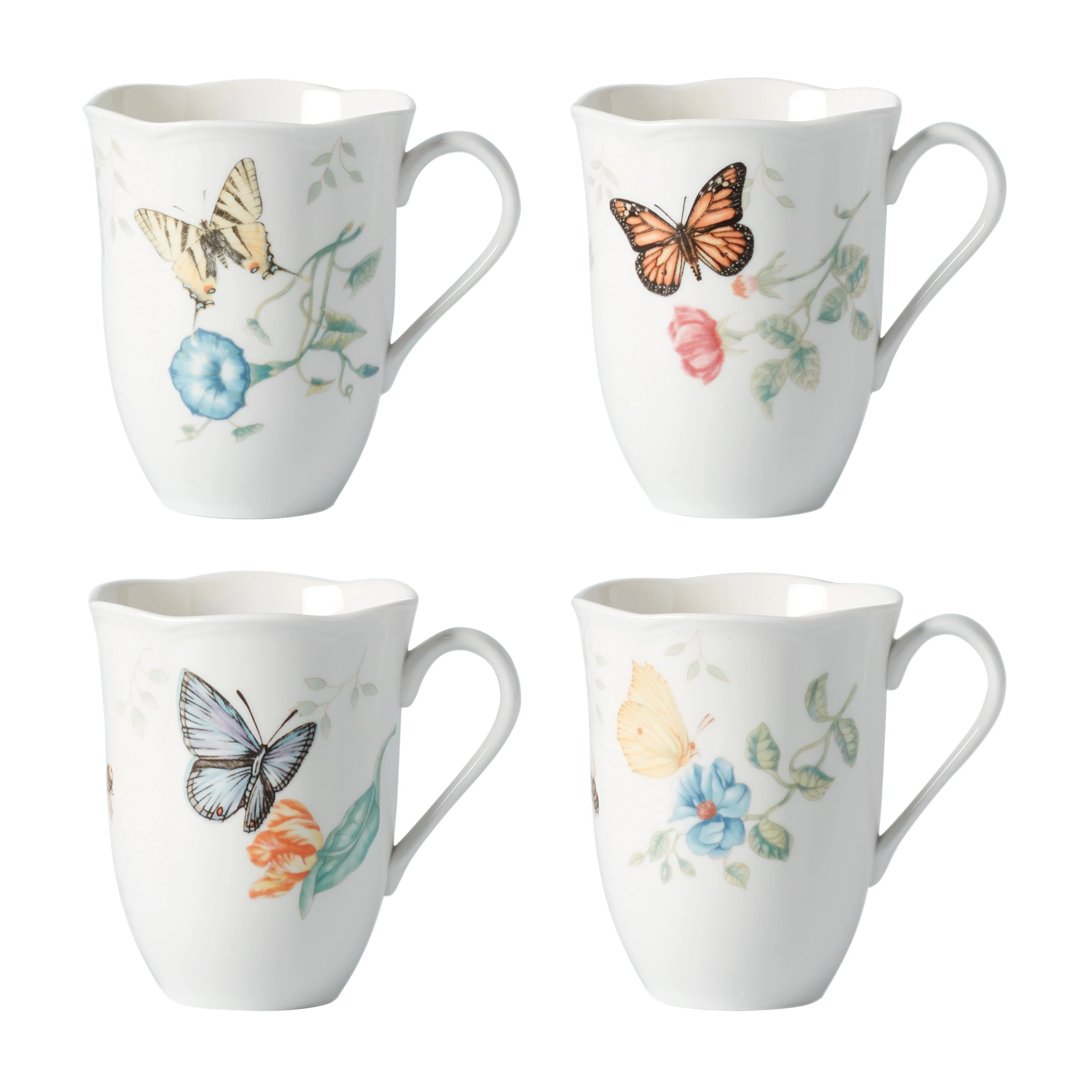 Butterfly Meadow 4-Piece Mug Set (Set of 4) | Wayfair North America