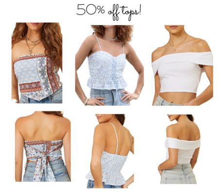 Cute tops for many occasions! All are 50% off!

#LTKFestival #LTKstyletip #LTKsalealert