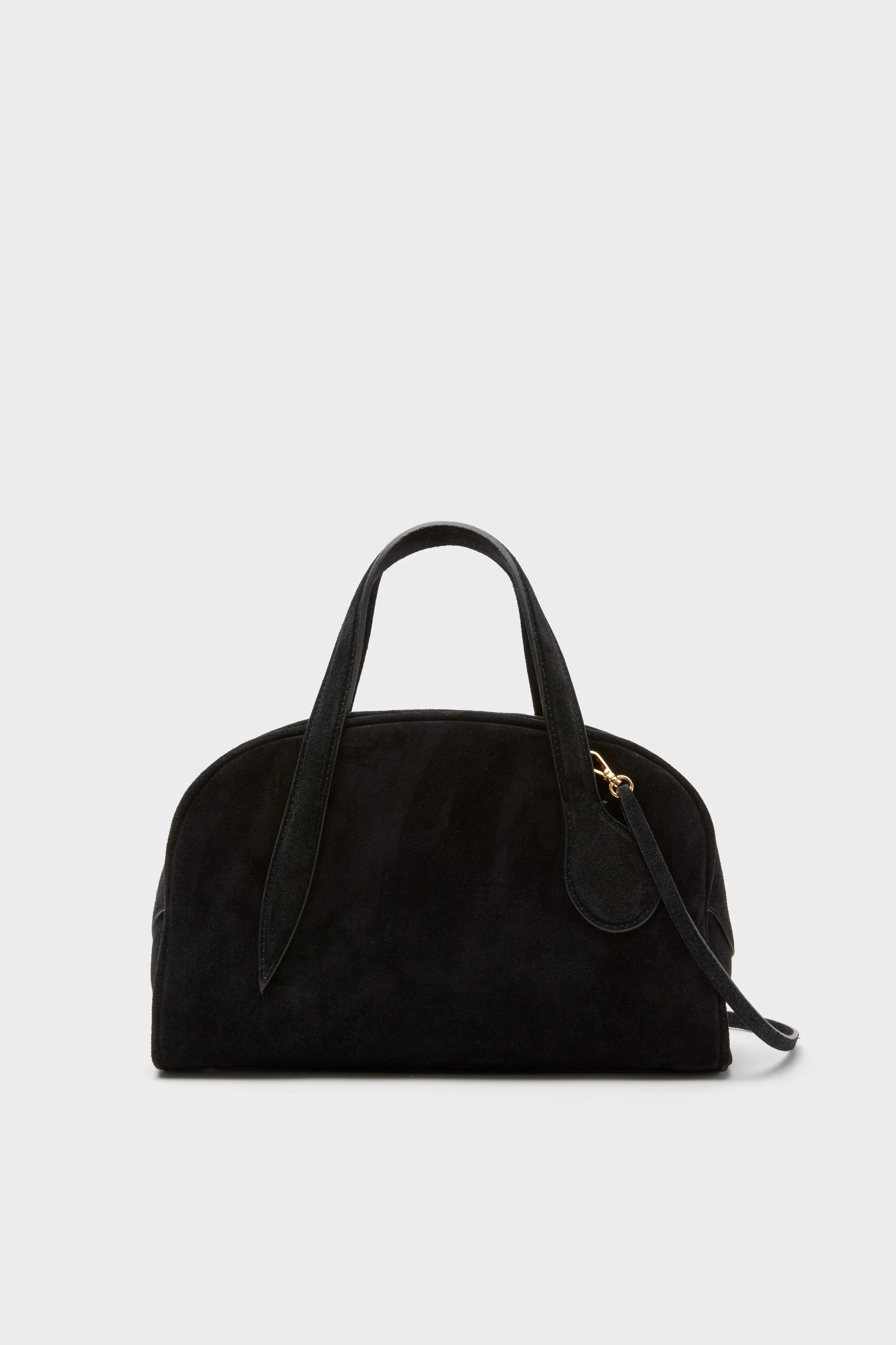 Black Suede Mini Bowling Bag | Tuckernuck (US)