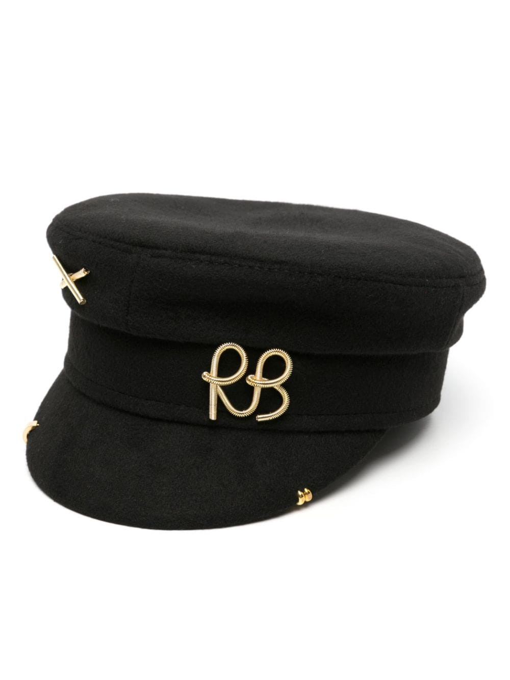 Ruslan Baginskiy Baker Boy logo-appliqué cap - Black | Farfetch Global