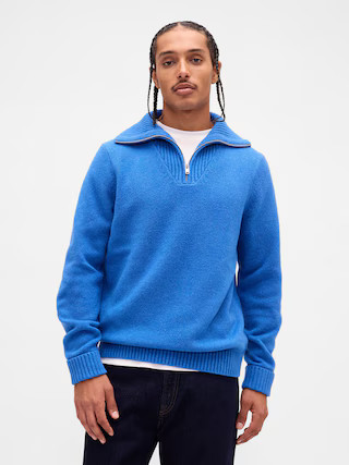 CashSoft Quarter-Zip Pullover Sweater | Gap (US)