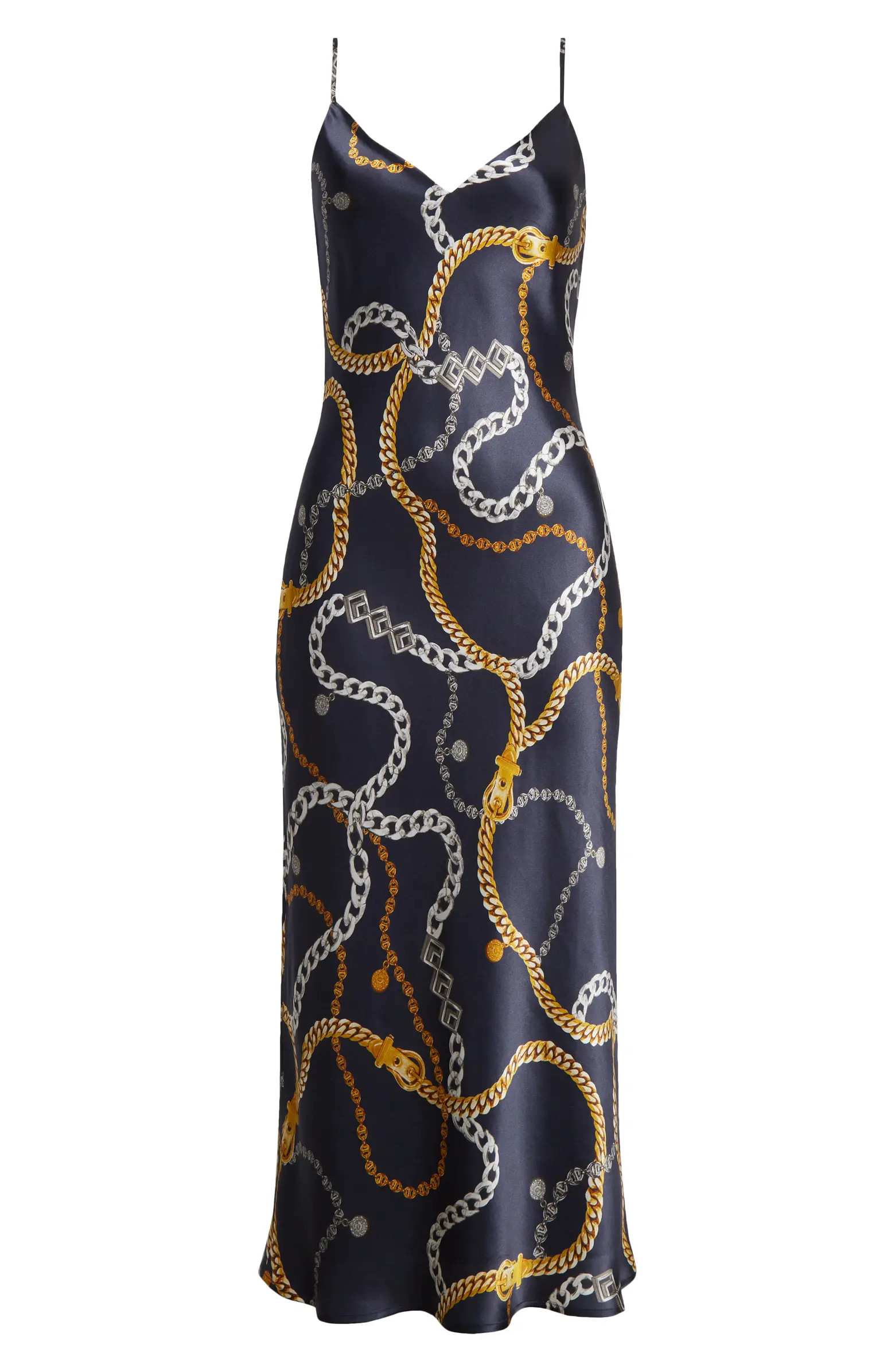 L'AGENCE Seridie Silk Midi Slipdress | Nordstrom | Nordstrom