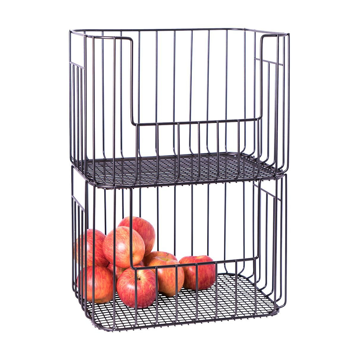 Vertica Wire Stacking Bins | The Container Store