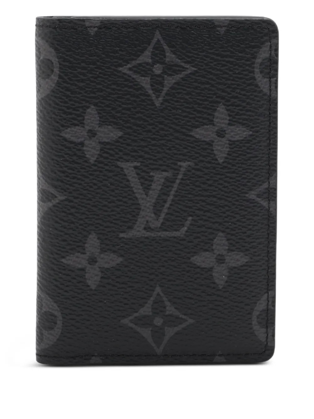 Louis Vuitton Pre-Owned 2017 Monogram Pocket Organiser card holder - Black | Farfetch Global