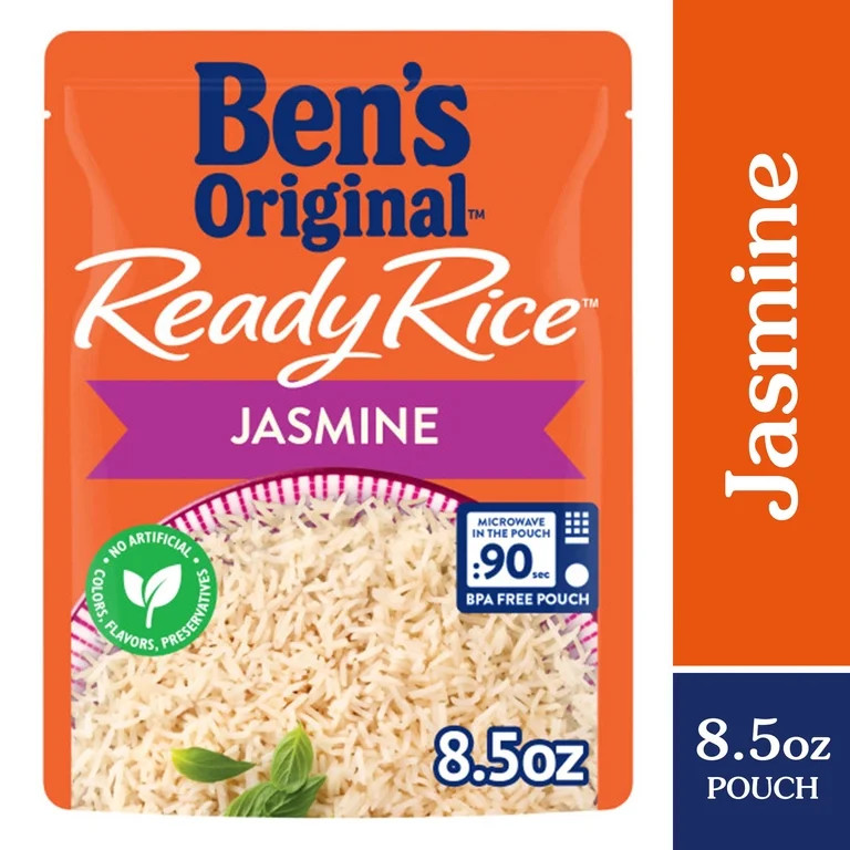 Ben's Original Ready Rice Jasmine Rice, Easy Dinner Side, 8.5 Ounce Pouch | Walmart (US)