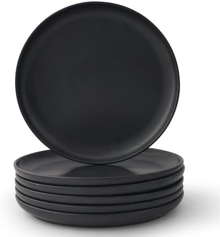 JoyJolt Mesa Stoneware Dinner Plates Set of 6, 10.5" Dish Set, Dishwasher and Microwave Safe Plat... | Amazon (US)