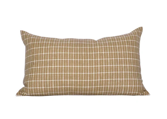 Pillow Cover Hiroki Sand Lumbar Stripe Spark Modern Pillow | Etsy | Etsy (US)