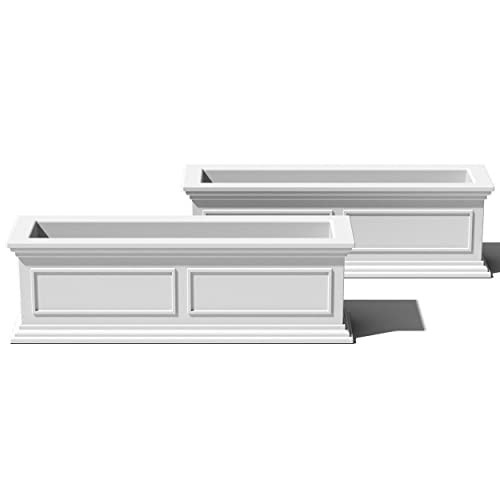 Veradek Brixton Window Box Plastic Planter - Large Rectangular Planter for Outdoor Balcony/Windowsill | Crack-Resistant All-Weather | Classic Estate Design for Flowers, Herbs, Succulents | Amazon (US)