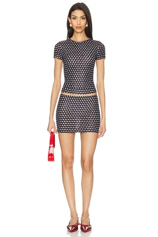 superdown Bay Skirt Set in Black & White Dot from Revolve.com | Revolve Clothing (Global)