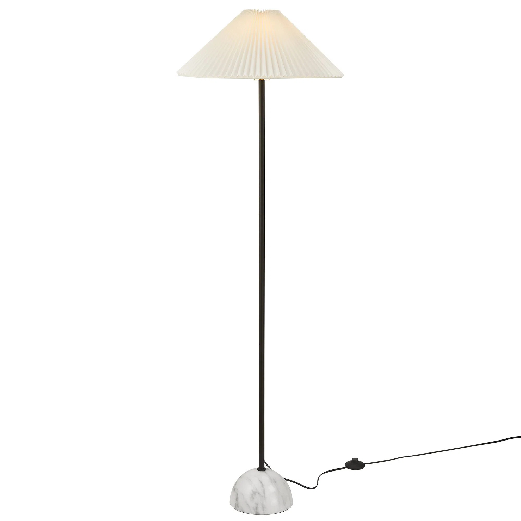Modway Illusion Marble Dome Floor Lamp In Black | Wayfair | Wayfair North America