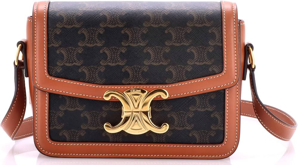 Amazon.com: Celine, Pre-Loved Triomphe Shoulder Bag Teen, Brown : Amazon Luxury | Amazon (US)