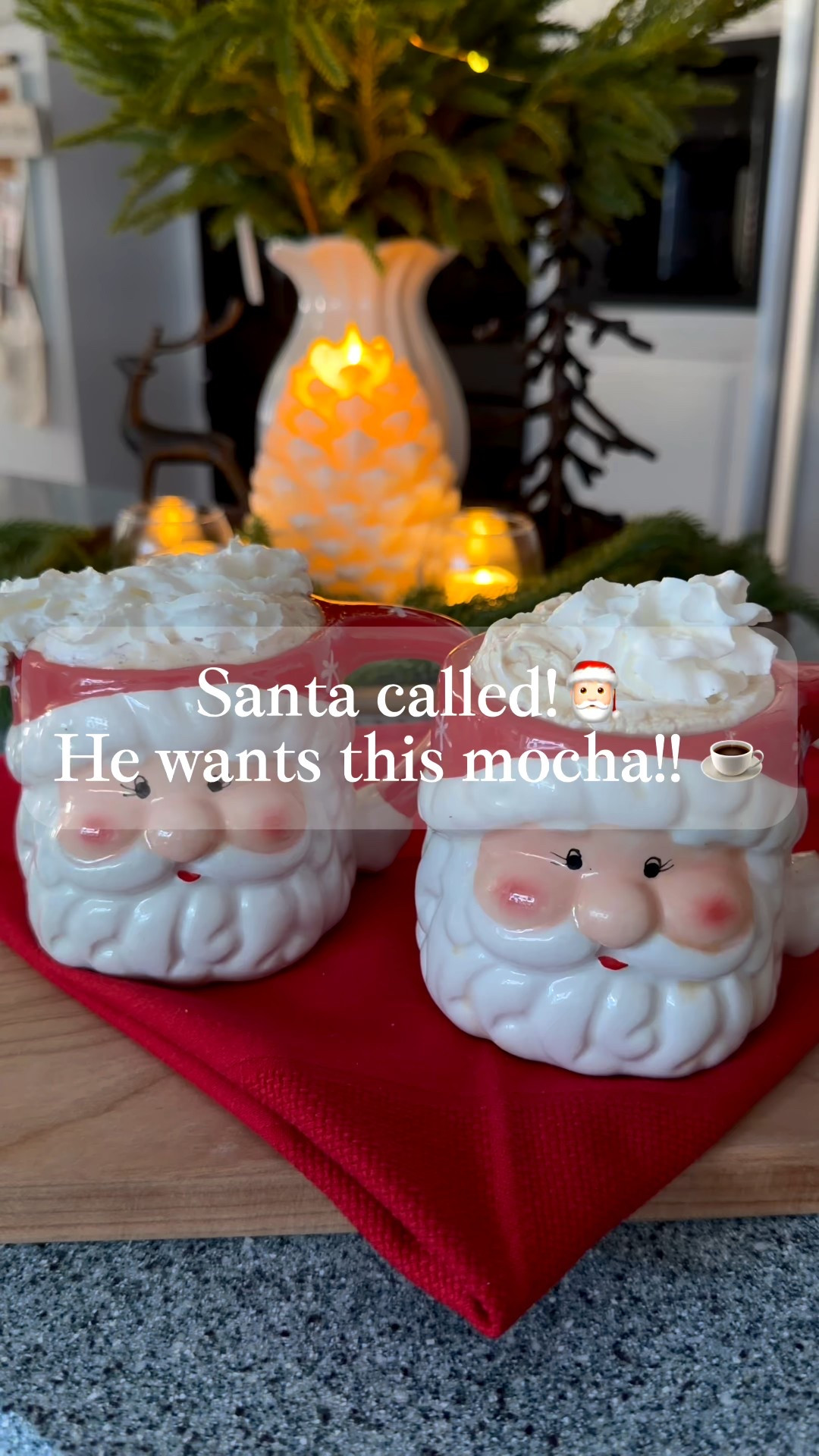 Santa called… he wants this mocha latte!🎅🏻☕️
 This cozy holiday drink is easy to make and feels so festive. 
Sharing Mr. That Girl’s mocha recipe, a festive mug from Amazon, and my favorite Ninja Luxe Café espresso machine! All linked here for your own at-home café moment! ☕️🎄

Try the recipe below and let me know if you tweak it to your tastes in the comments!

🏠 Follow for more real-life décor, home finds and organizing ideas for a home that’s pretty, not perfect!
 
MR. THAT GIRL’S MOCHA
 
1T chocolate syrup (generous)
½ T vanilla syrup (generous)
2 shots espresso
8 oz steamed milk
whipped cream to taste
 
Directions
 
Add chocolate and vanilla syrups to mug.
Brew espresso.
Steam milk.
Stir chocolate syrup, vanilla syrup and espresso.
Add steamed milk.
Top with whipped cream.

#HolidayCoffee #FestiveFavorites #CoffeeLovers #ChristmasMornings
 

#LTKHoliday #LTKSeasonal #LTKHome