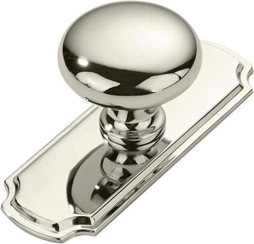 10 Pack 1-1/4 inch Backplate for Cabinet Knobs Polished Nickel Drawer Knobs Cabinet Hardware Vint... | Amazon (US)