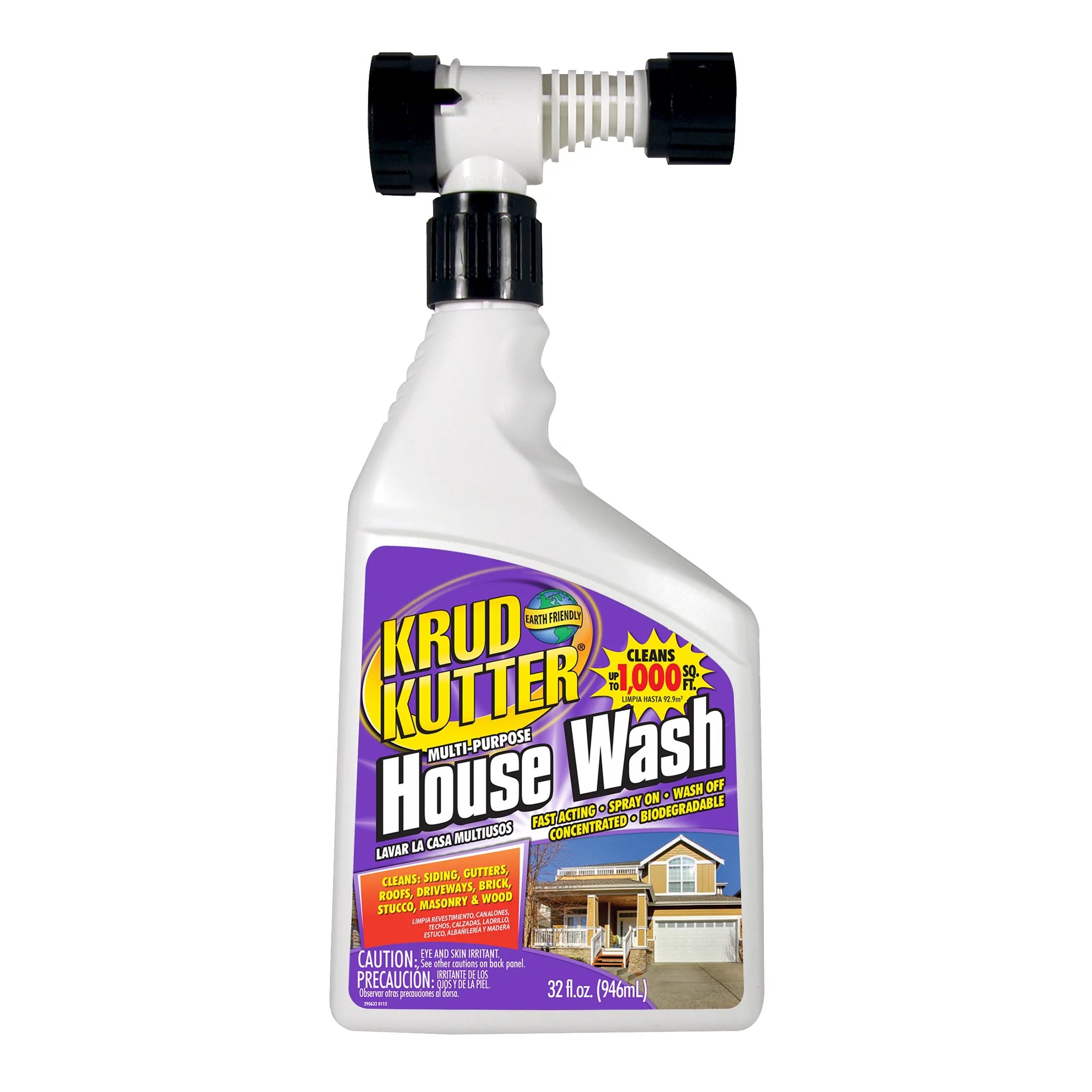 Krud Kutter Hose End Multi-Purpose House Wash Cleaner, Liquid Concentrate-HW32H4 , Quart | Walmart (US)