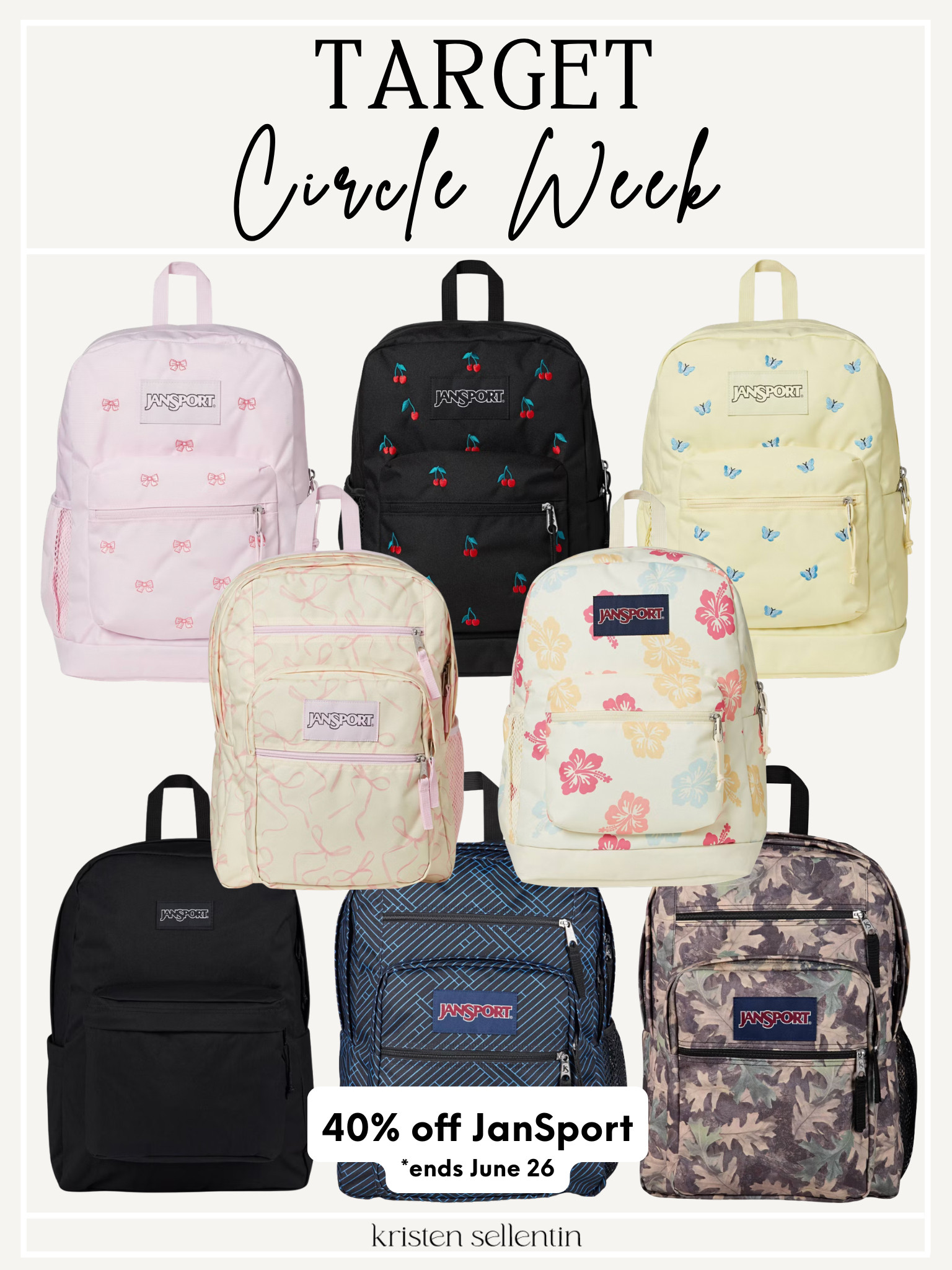 JanSport Student Backpacks 40% off during @Target Circle Week! All under $37! Ends June 26

#LTKSeasonal #LTKSaleAlert #LTKKids