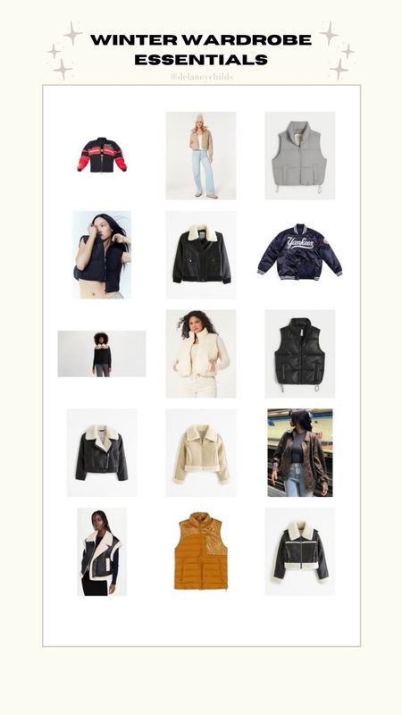 vests, bomber jackets, and sports jackets from my latest YouTube ▶️❄️ winter wardrobe essentials + where to buy them 

#LTKstyletip #LTKU #LTKSeasonal