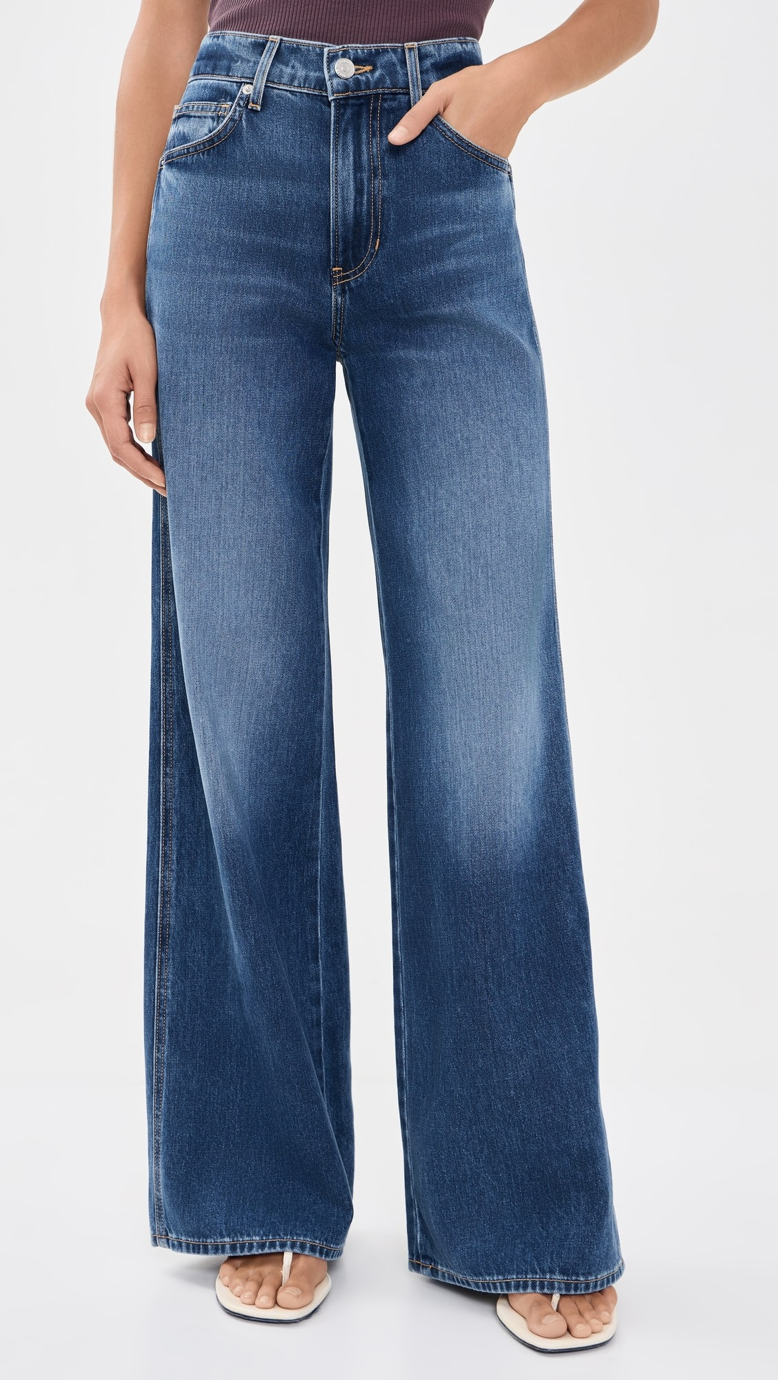 Veronica Beard Jean Kasey Wide Leg Jeans | Shopbop | Shopbop