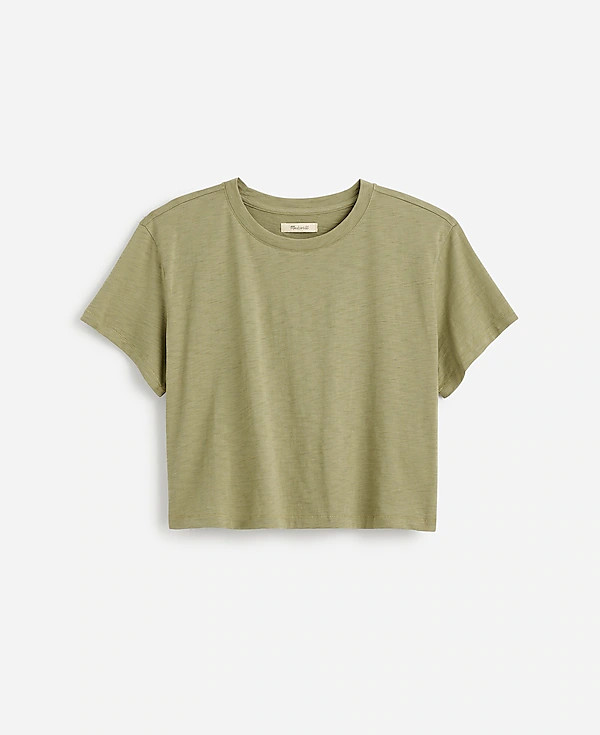 Slub Boxy-Crop Tee | Madewell | Madewell