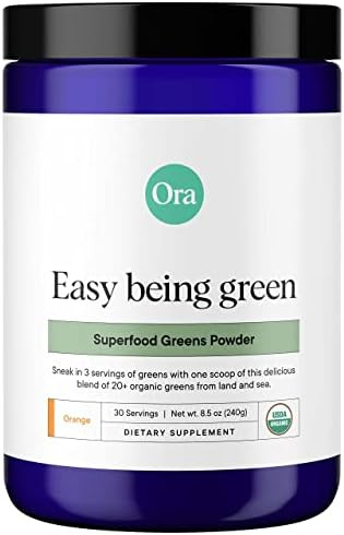Ora Organic Greens Powder - Vegan, Gluten-Free, Organic Super Greens Drink for Energy and Detox |... | Amazon (US)