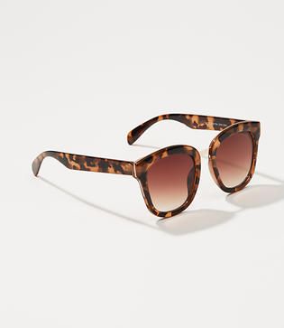 LOFT Tortoiseshell Print Square Sunglasses | LOFT