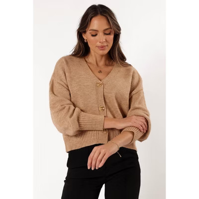 Petal and Pup Isabel Button Front Cardigan - Beige L | Target