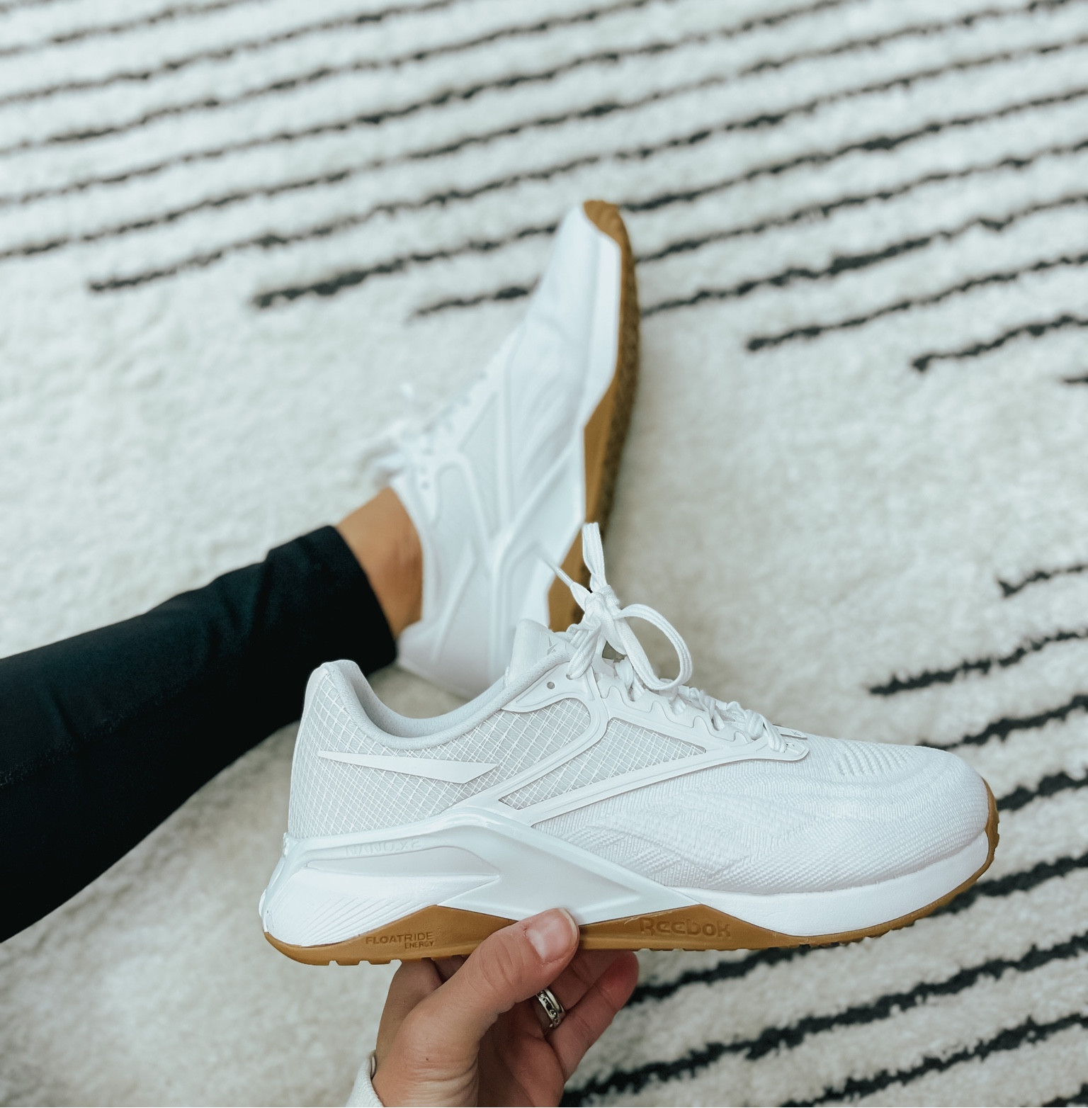 Reebok x2 cross trainer sneakers- SO comfortable with a wide toe box perfect for lifting. They’re also super cute styled for athleisure. True to size. 

#LTKunder100 #LTKstyletip #LTKshoecrush