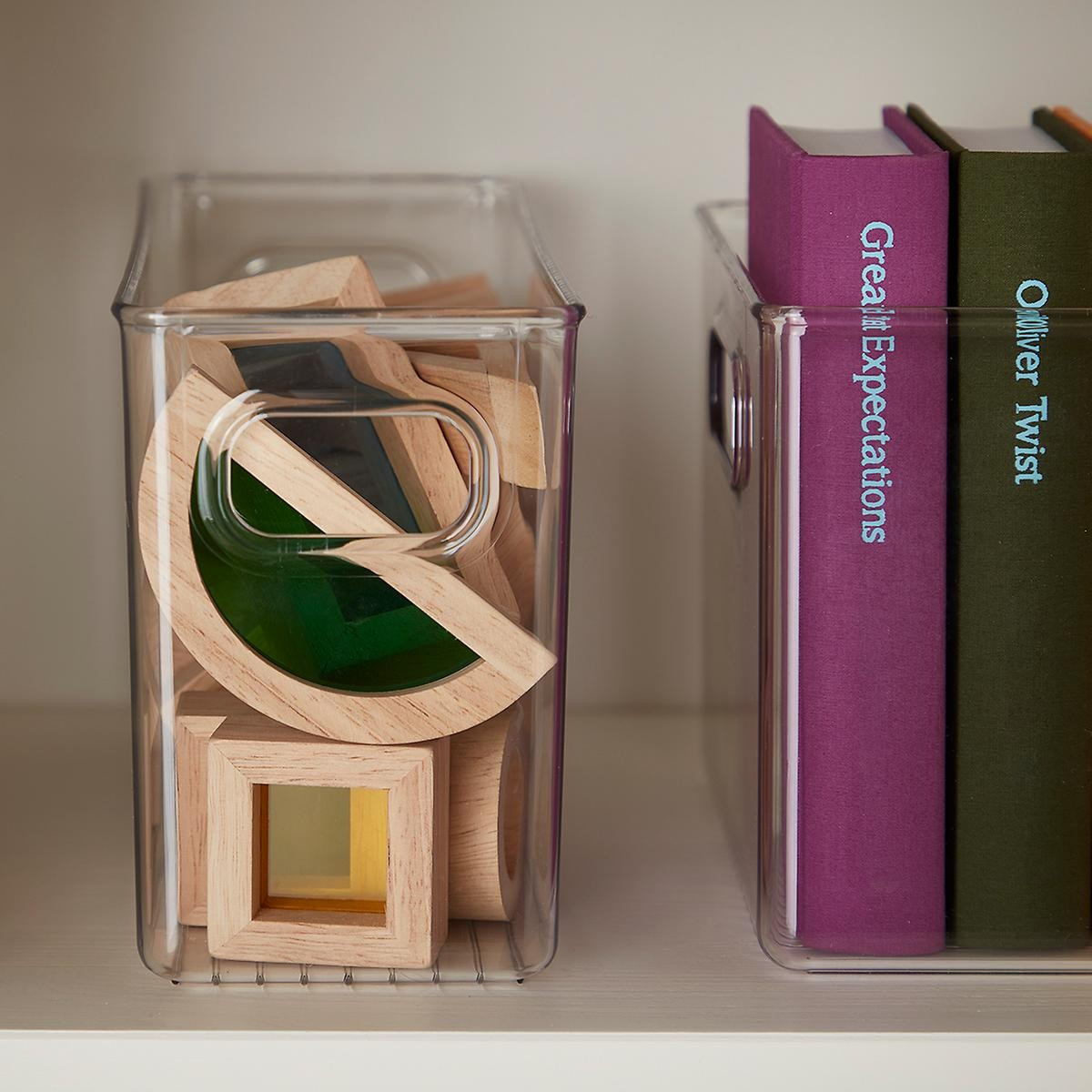 iDesign Linus Clear Storage Bins | The Container Store