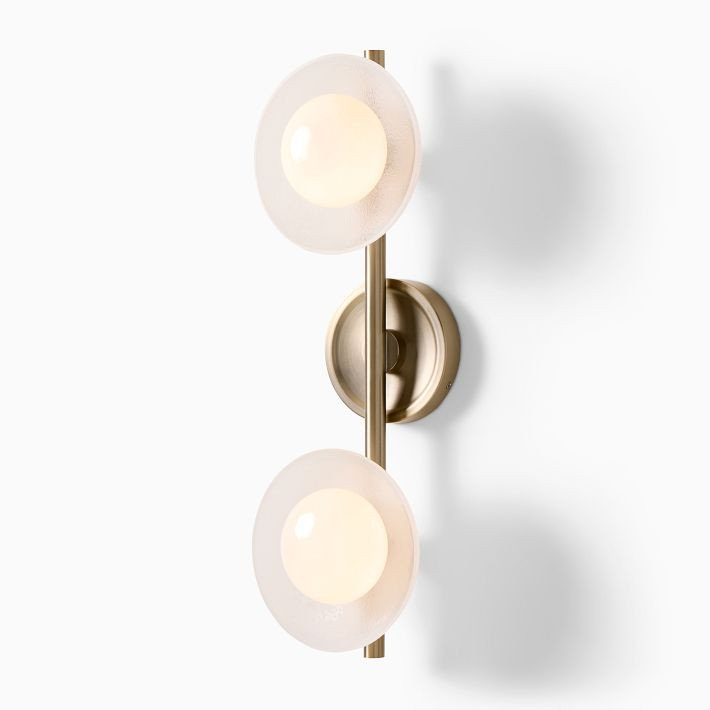 Bezel 2-Light Glass Sconce (7") | West Elm (US)
