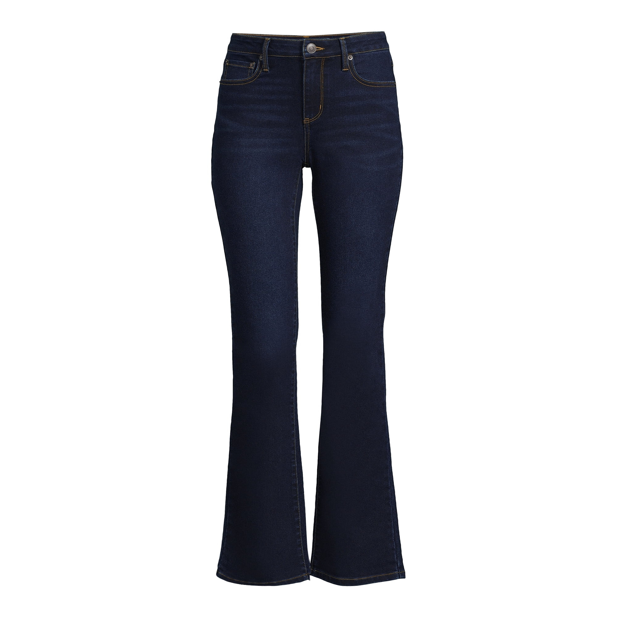 No Boundaries Juniors Mid Rise Bootcut Jeans, Sizes 1-21 | Walmart (US)