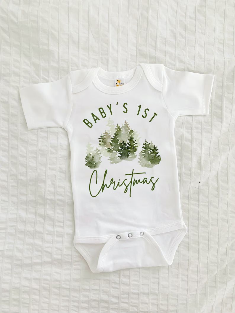 Read the full title
    Baby First Christmas Pj, First Christmas Outfit, Neutral Christmas Outfit... | Etsy (US)