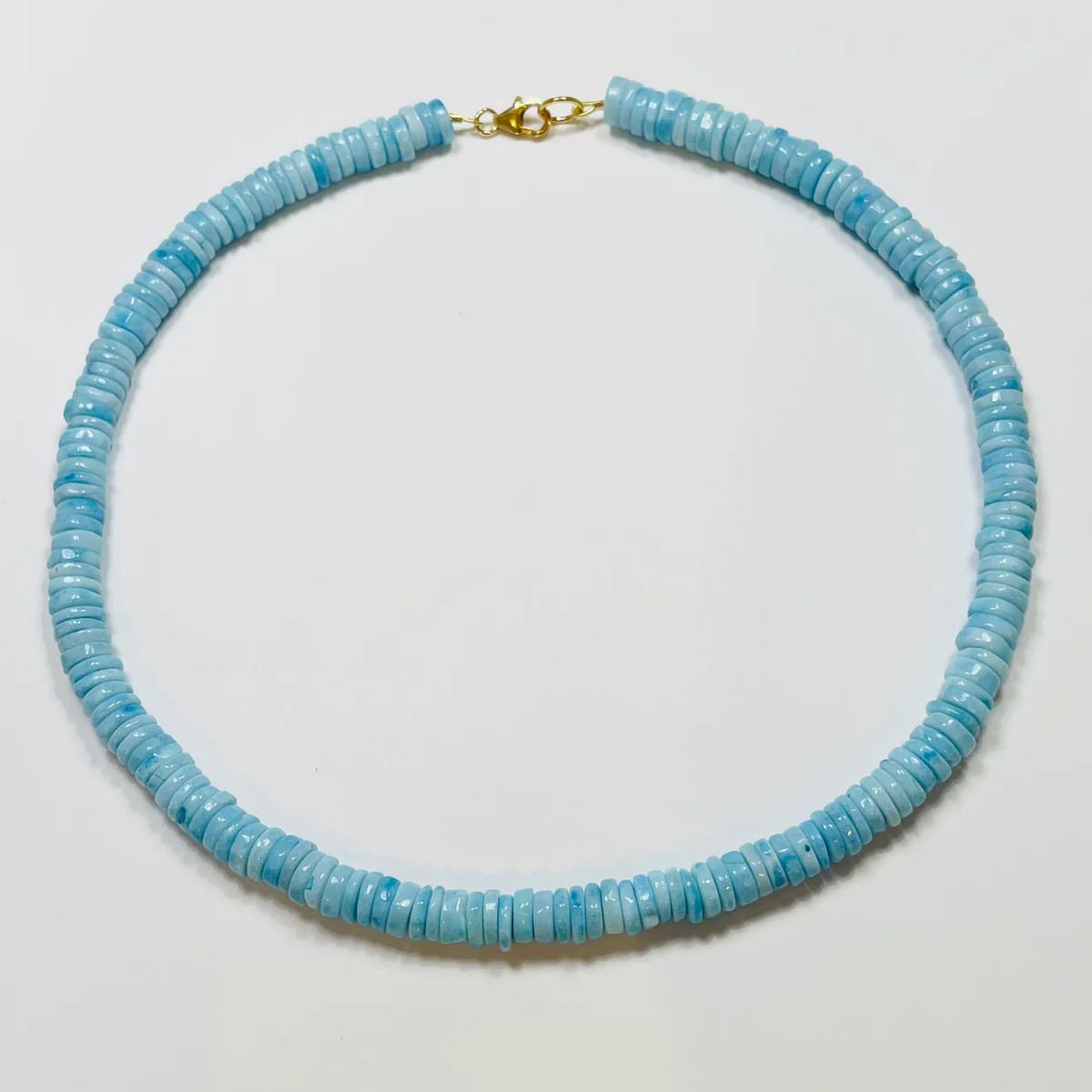 heishi cut blue opal candy necklace | Theodosia Jewelry