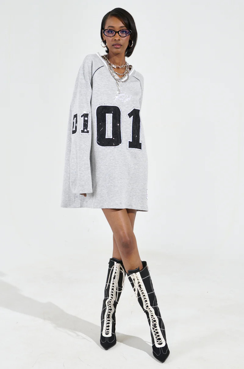 CATCH ME COURTSIDE SWEATSHIRT DRESS | AKIRA