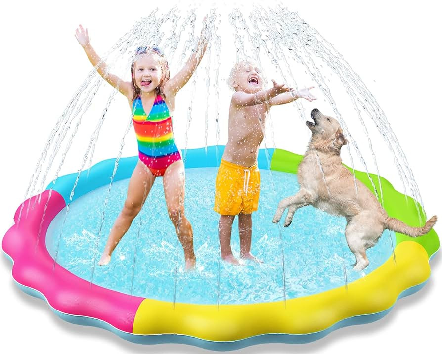 Jasonwell Splash Pad Sprinkler for Kids Splash Play Mat Outdoor Water Toys Inflatable Splash Pad ... | Amazon (US)