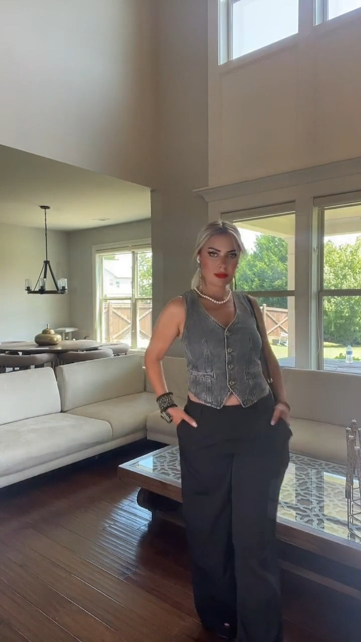 Express 
Washed Black Denim V-Neck Cutaway Vest

Sending summer with EXPRESS🌟
Express inspires confidence with modern, effortless styles that adapt wherever life takes you. From end-of-summer parties to early-fall routines, Express is a must-have. I'm excited to share these stylish pieces with you. They're essential for everything from end-of-summer parties to early-fall routines. They're great quality and fit, and they offer on-trend denim styles you'll wear again 

A casual take on your trending tailored vest top. This style comes in a washed black denim with a v-neckline and cutaway hem.

Style Number: 06957728
#deesstoexpress@express

#LTKActive #LTKxMadewell #LTKSeasonal